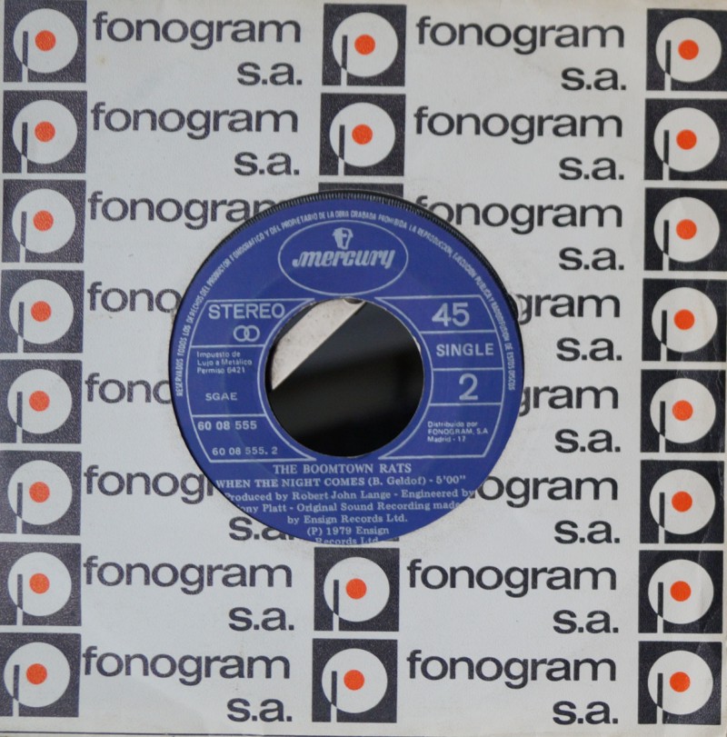 The Boomtown Rats - Someone's Looking at You. Single Vinilo 45 rpm